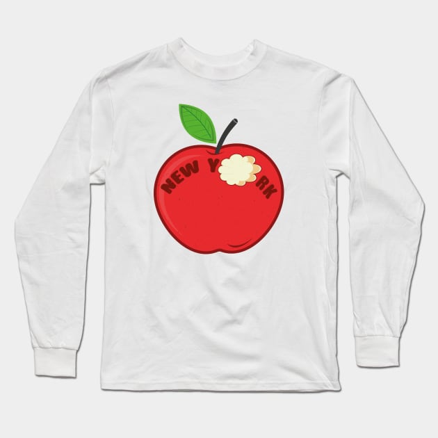 New York.Big Apple. Long Sleeve T-Shirt by FunawayHit